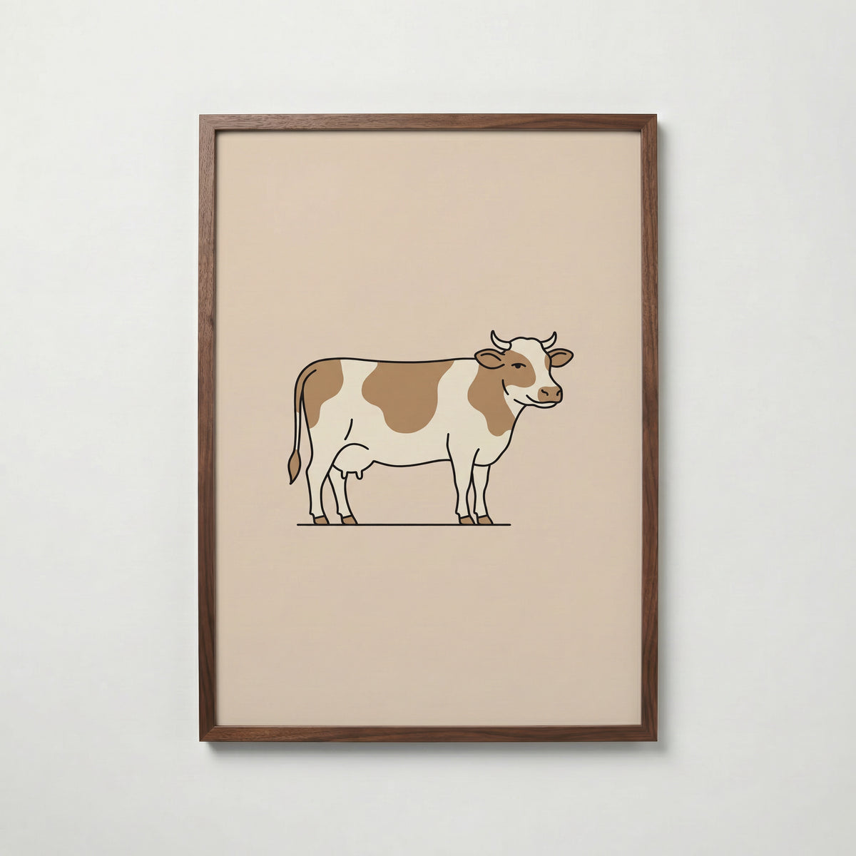 Bathroom Cow Poster – valnötsram