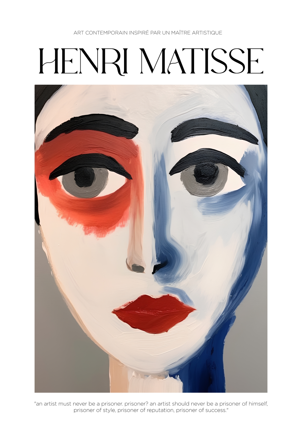 Le Portrait Abstrait Matisse poster visad rakt fram – Bozetto affisch i hög tryckkvalitet