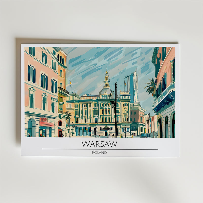 Warsaw City Square Poster
