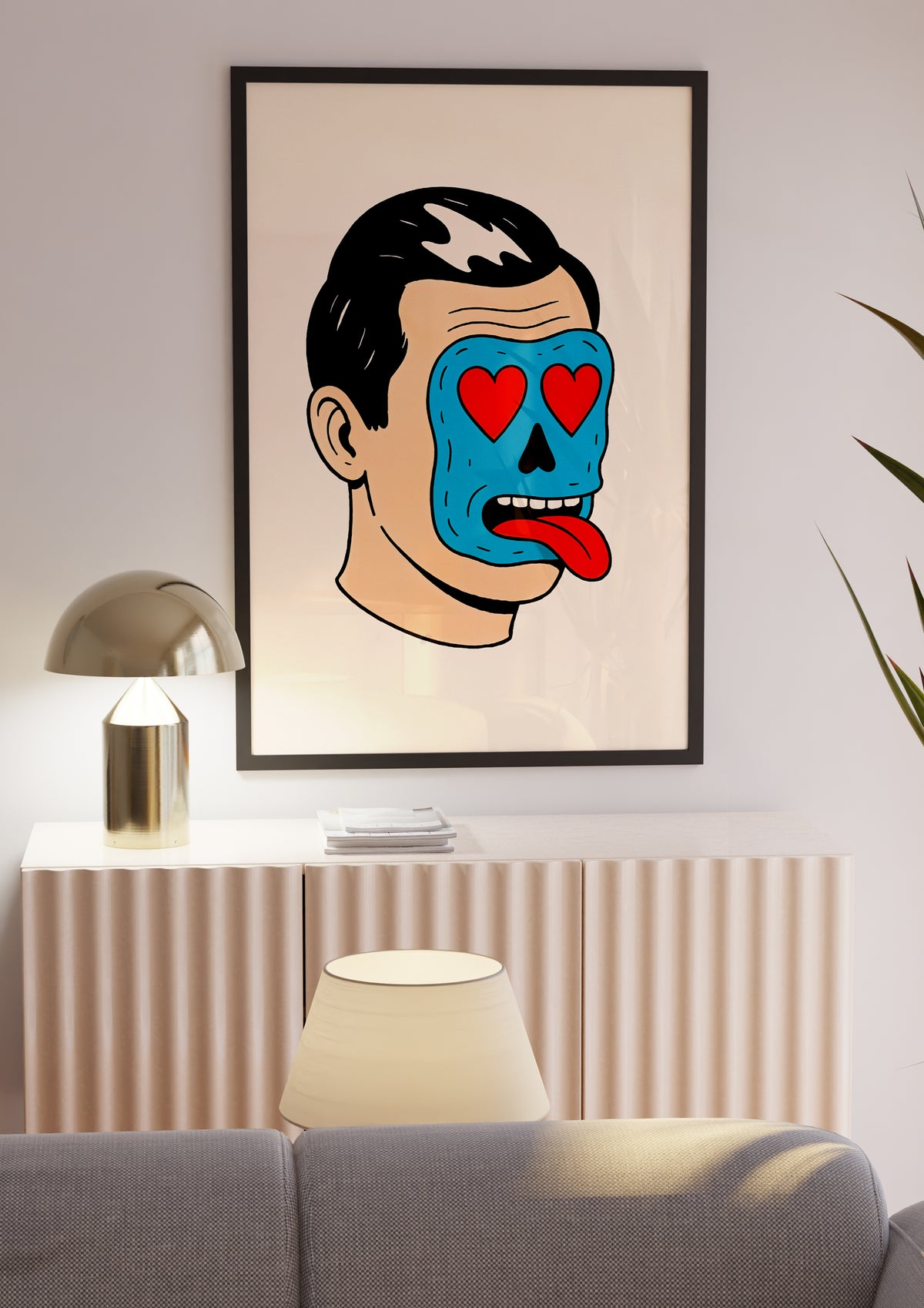 Love Skull Pop poster visad rakt fram – Bozetto affisch i hög tryckkvalitet i hög tryckkvalitet