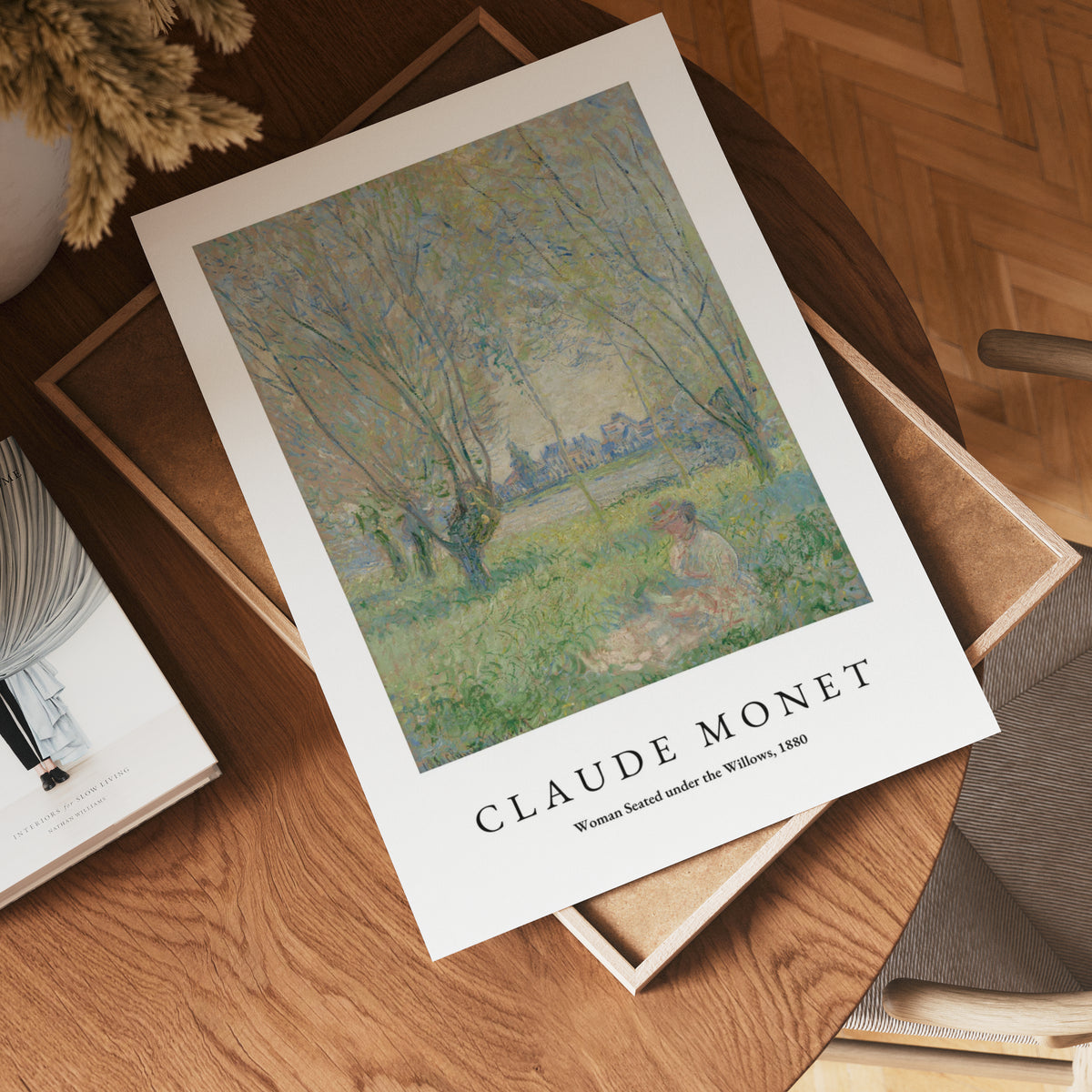 Claude Monet Seated Woman – affisch med stilfullt motiv från Bozetto i hög kvalitet