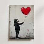 Girl With Love Balloon – stilfullt konsttryck från Bozetto, tryckt på matt finpapper