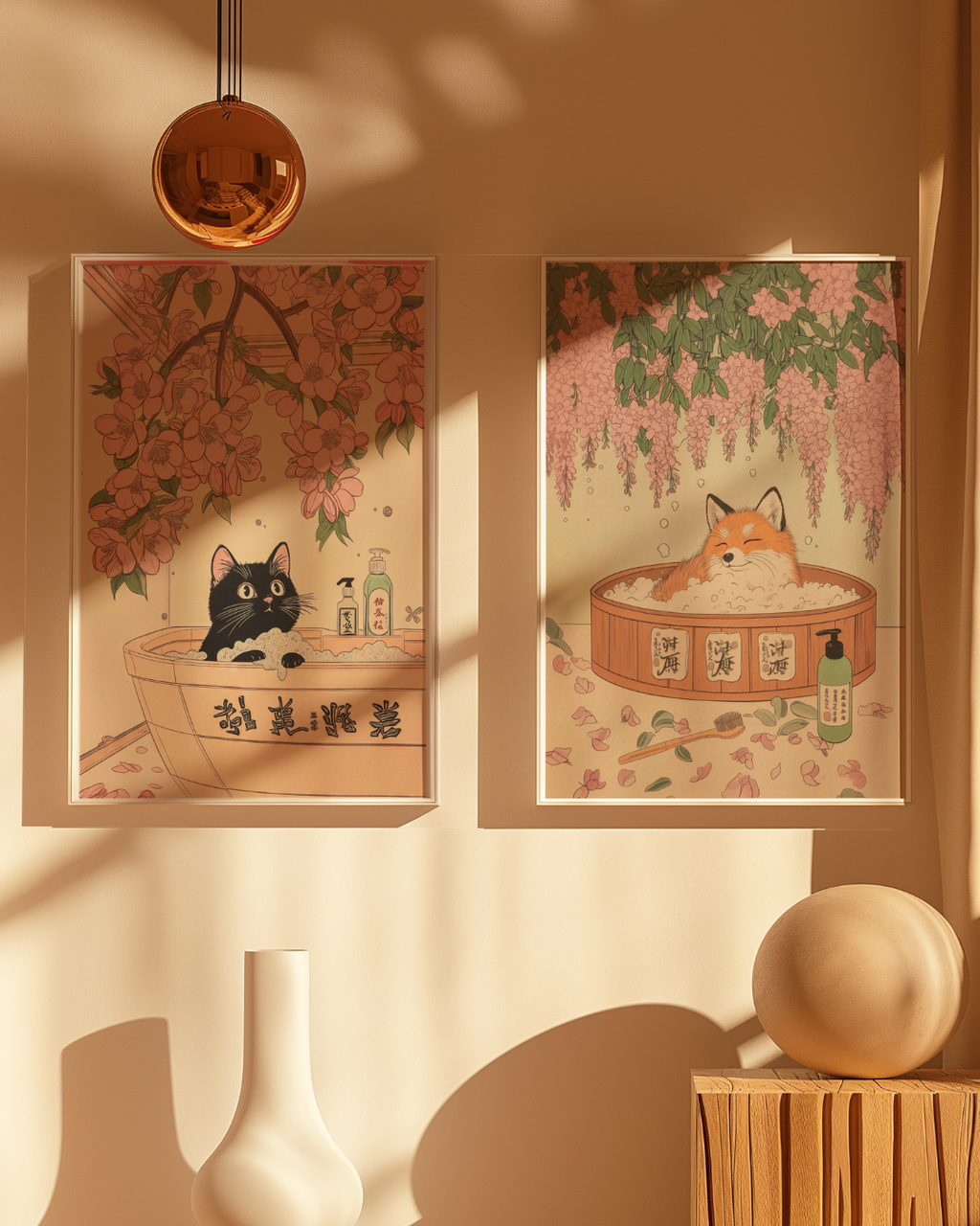 Bundle 2-pack Blossom Bath Duo – kuraterad postercollection som lyfter hemmet hos Bozetto