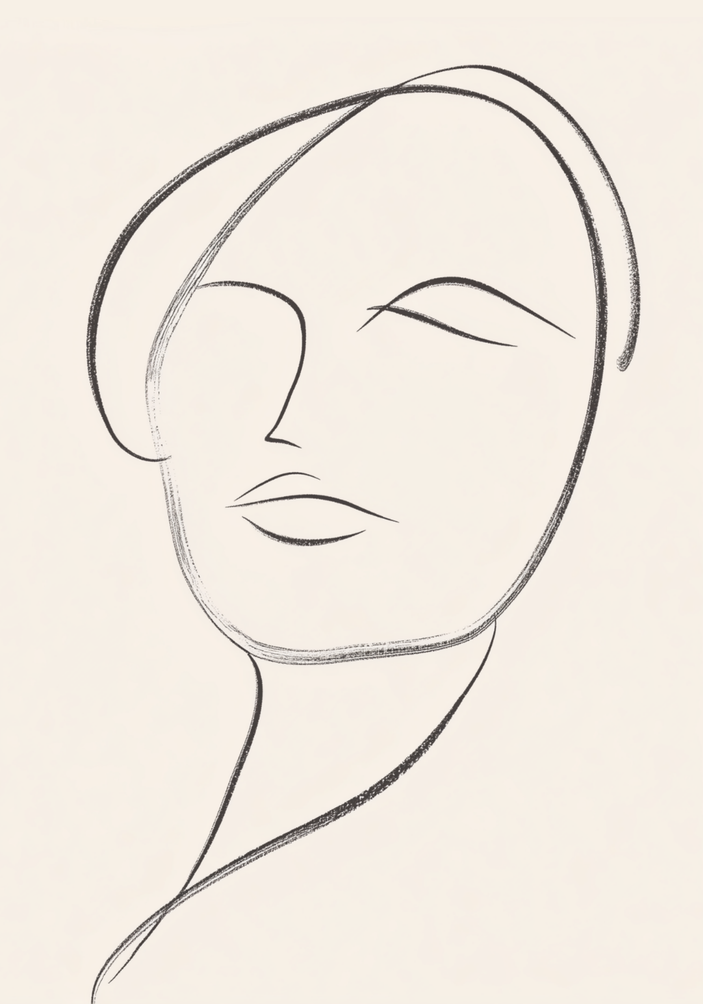 Minimalist Female Portrait Poster