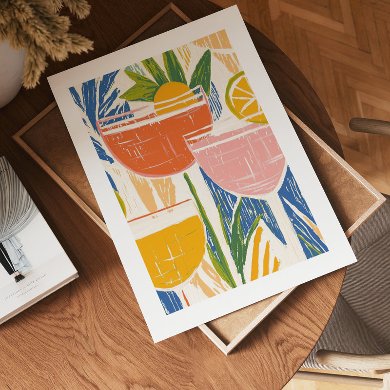 Tropical Reflections Drink Poster