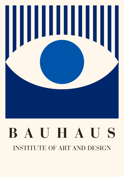 Bauhaus Blue Eye Poster