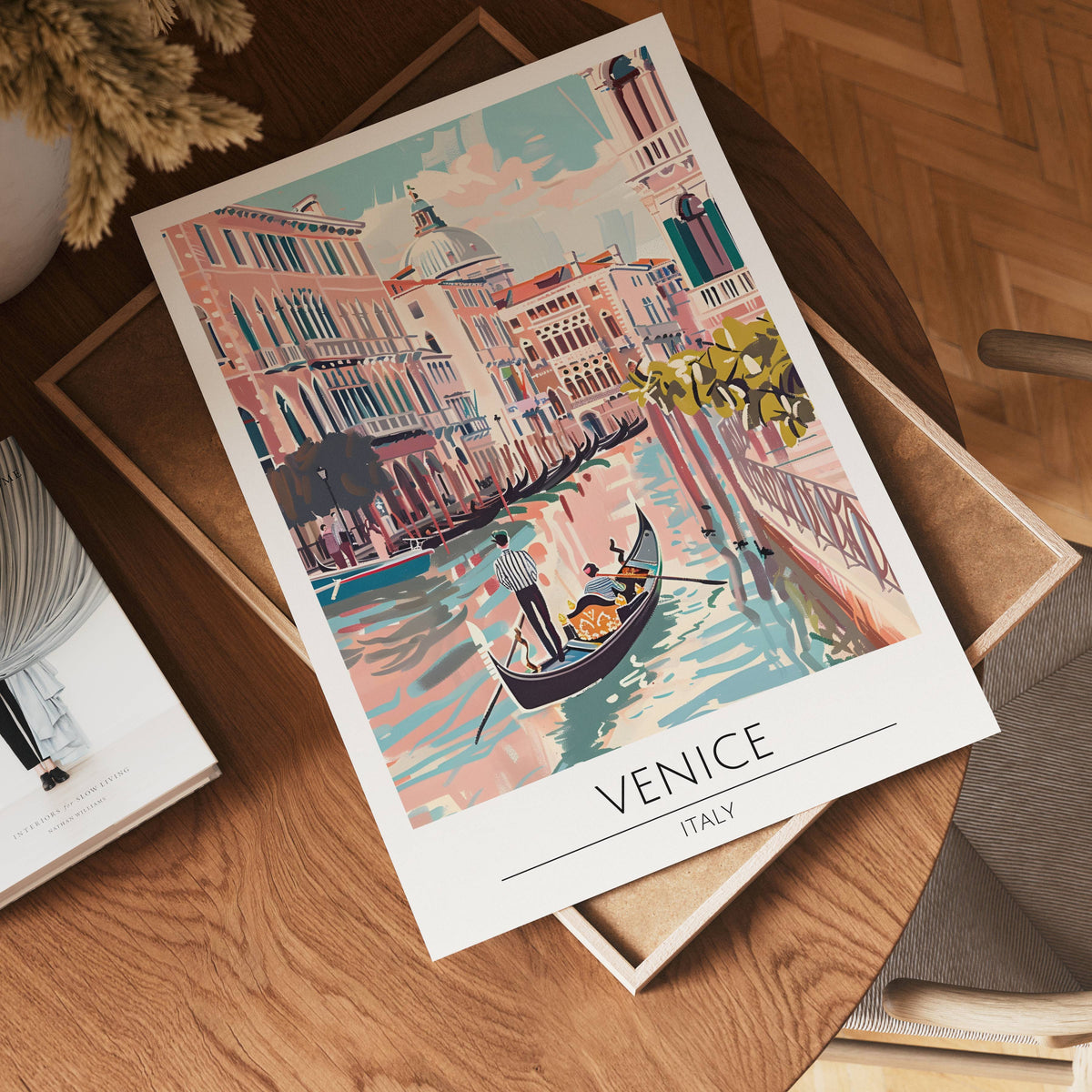 Venice Canal Reflections – affisch med stilfullt motiv från Bozetto i hög kvalitet