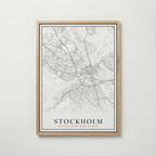 Stockholm Karta poster i olika storlekar – köp enkelt hos Bozetto i hög kvalitet