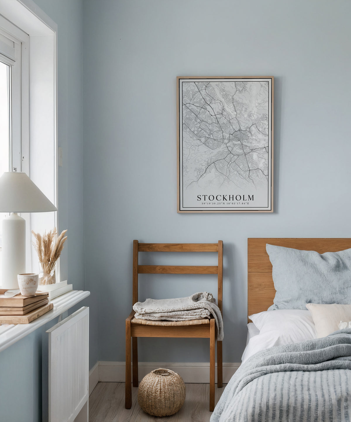 Stockholm Karta poster i stilrent hem med modern inredning – köp enkelt hos Bozetto
