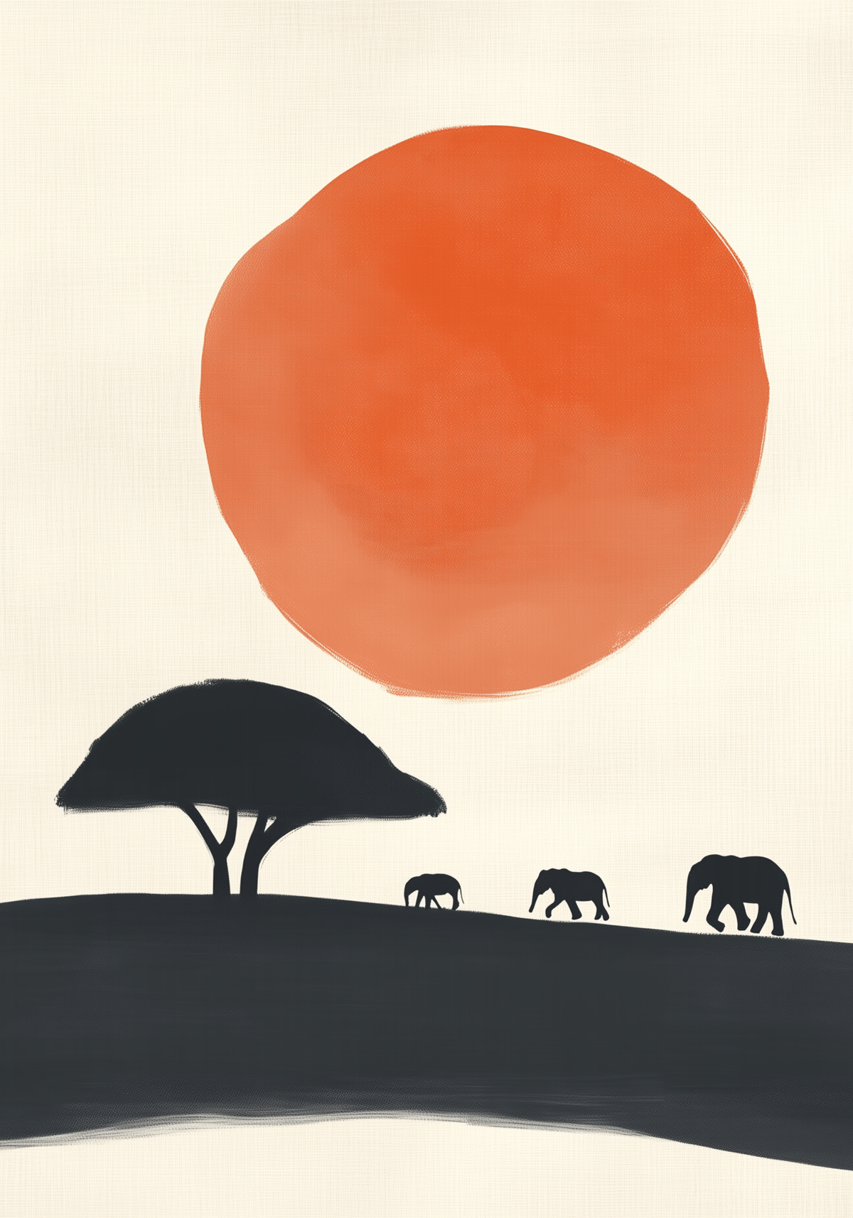 Savanna Silence – affisch med snyggt motiv, köp enkelt hos Bozetto i flera storlekar