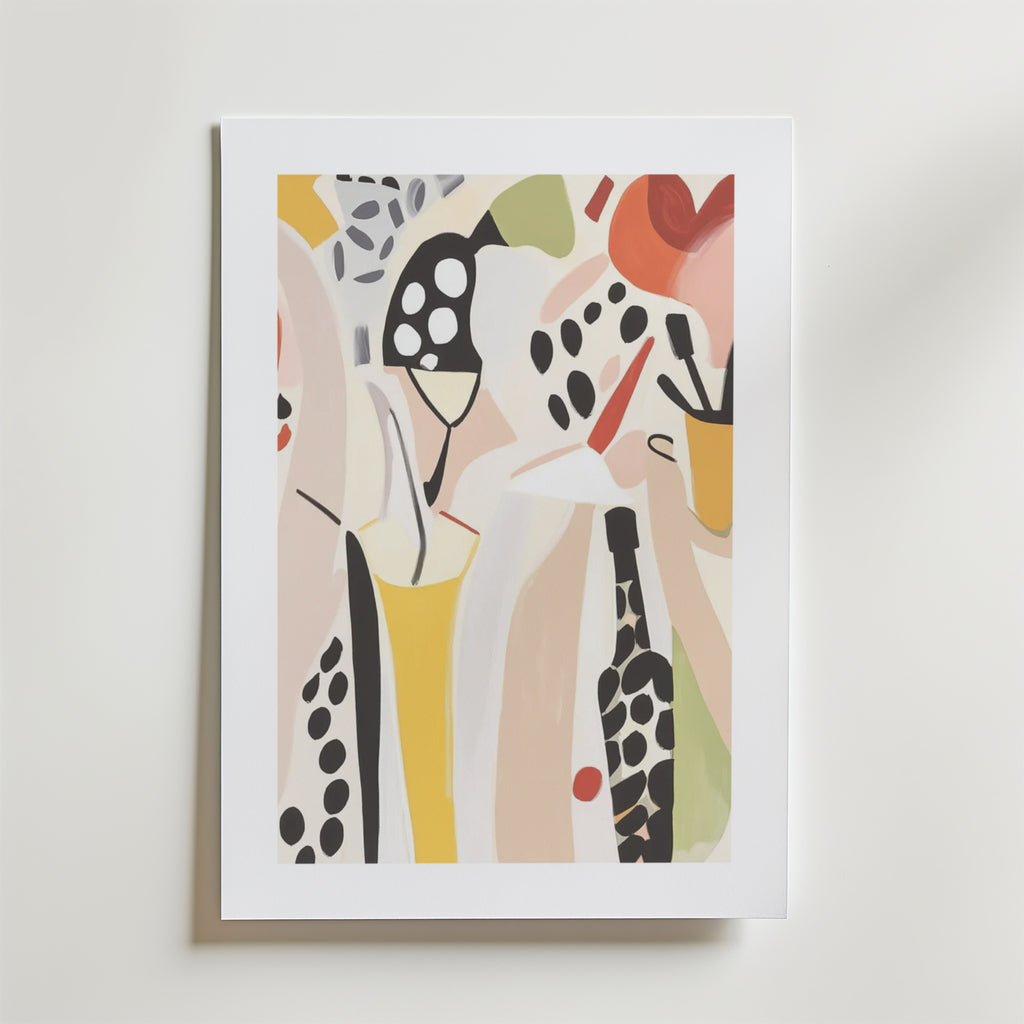 Abstract Dots – stilfullt konsttryck från Bozetto, tryckt på matt finpapper i hög tryckkvalitet
