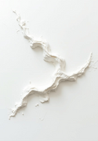 Abstract White Movement poster visad rakt fram – Bozetto affisch i hög tryckkvalitet