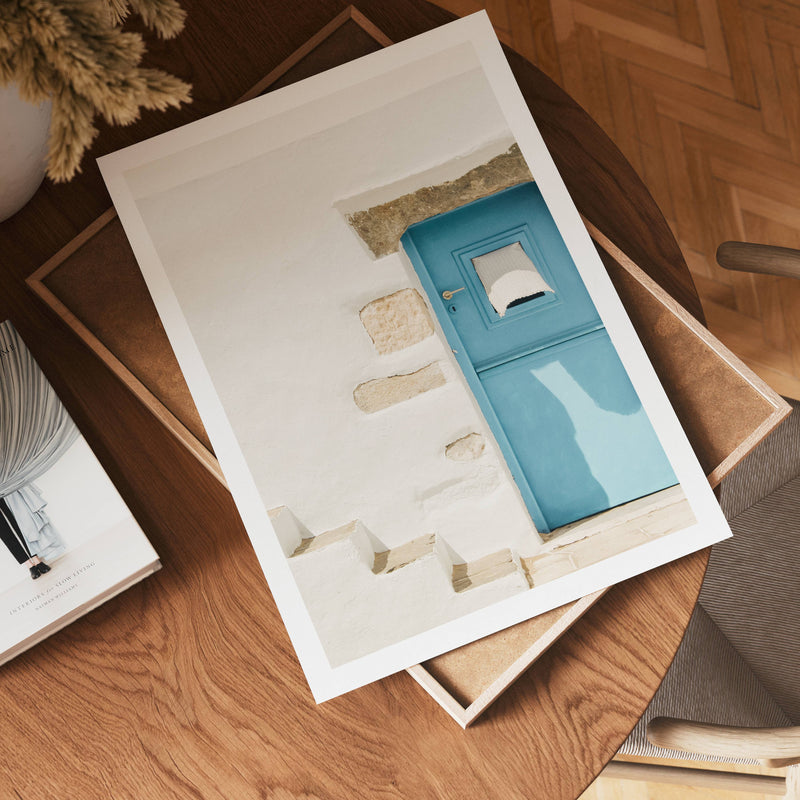 Mediterranean Blue Door Poster