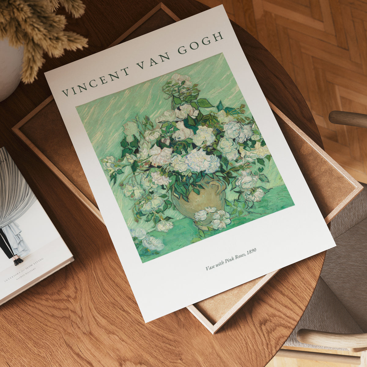 Van Gogh Vase With Pink – affisch med stilfullt motiv från Bozetto i hög kvalitet