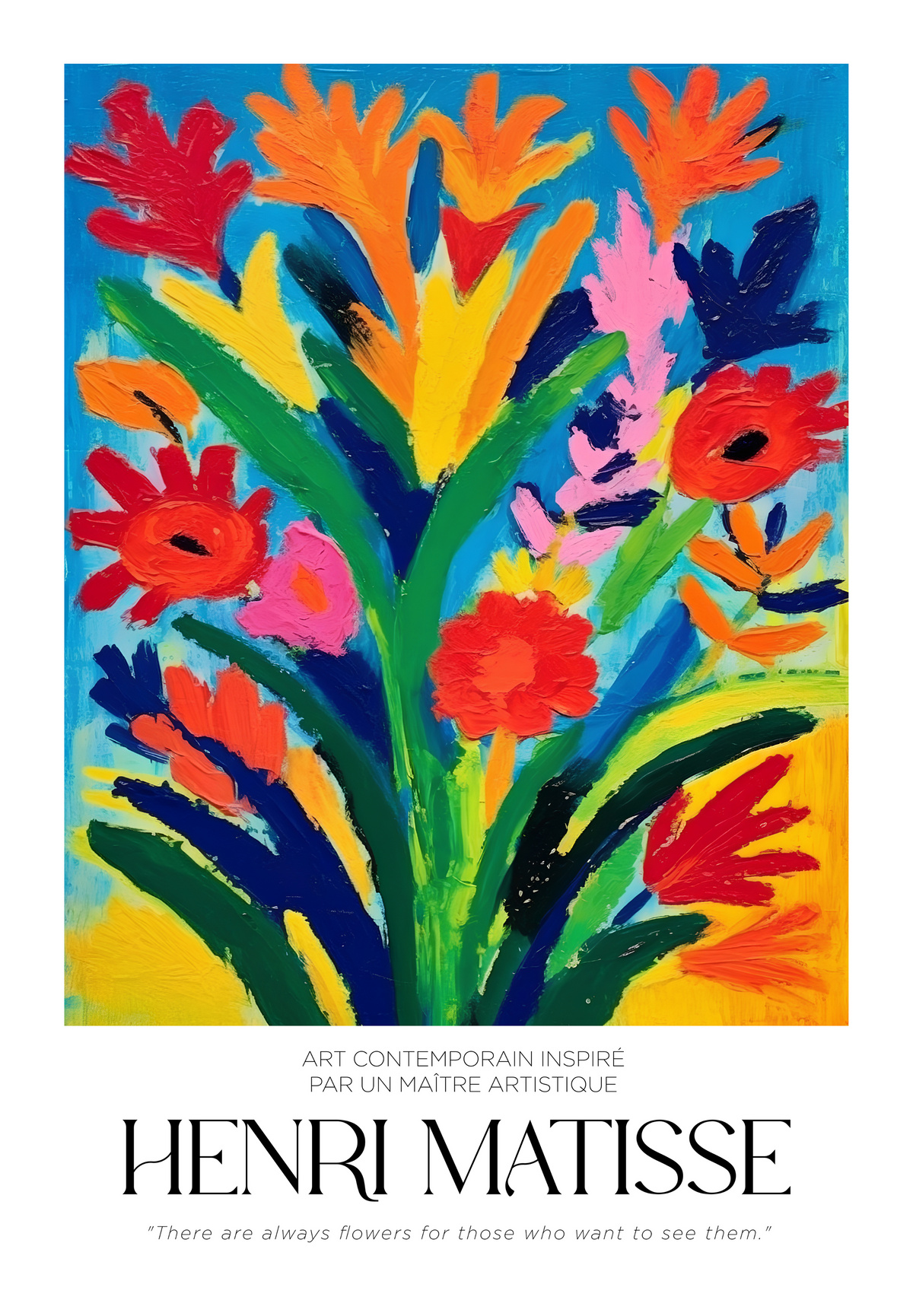 Fleurs Sauvages Matisse poster visad rakt fram – Bozetto affisch i hög tryckkvalitet