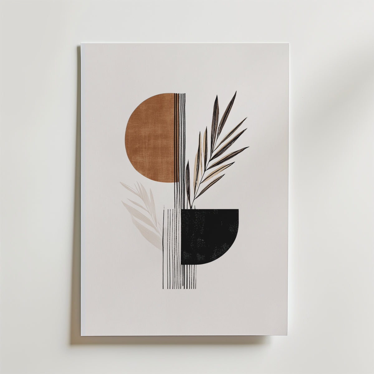 Minimal Nature Harmony – stilfullt konsttryck från Bozetto, tryckt på matt finpapper