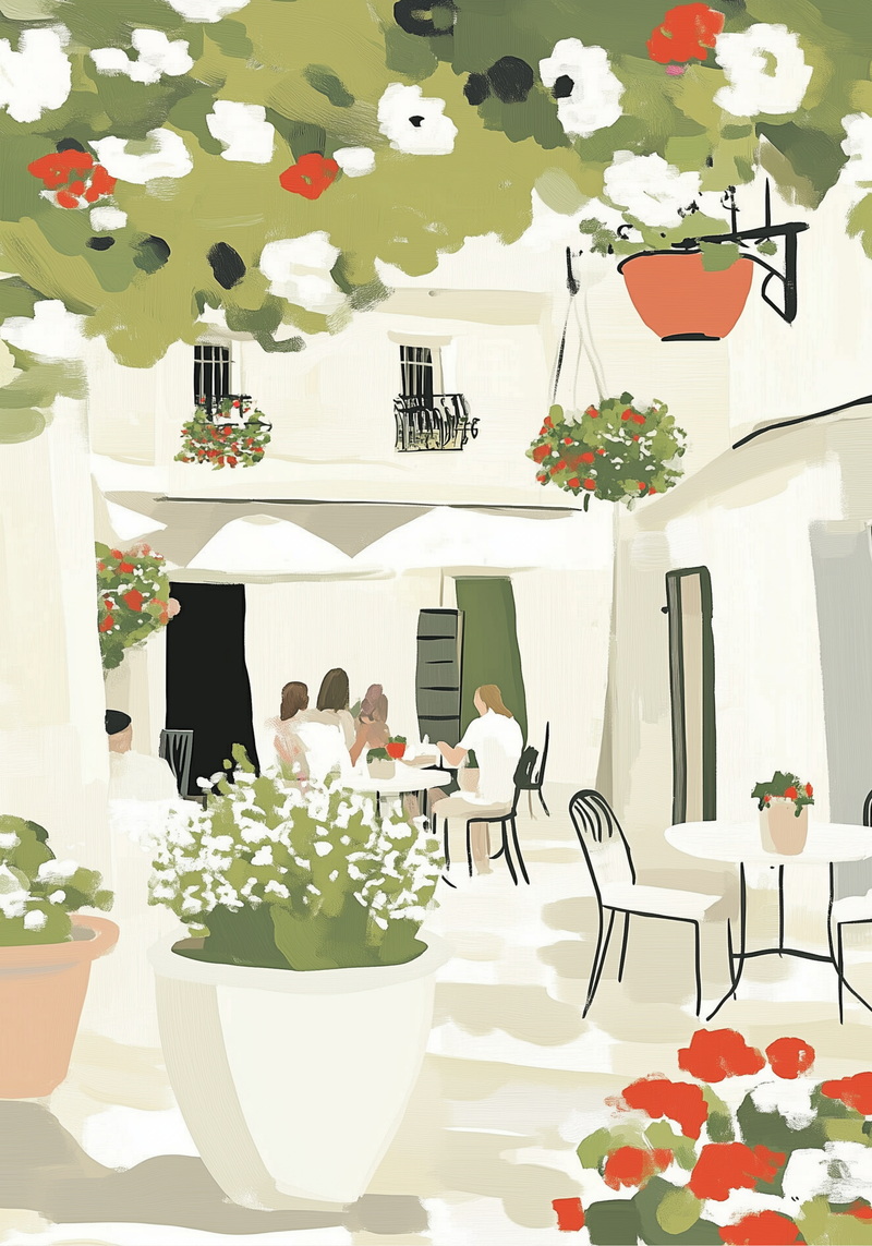 Flower Garden In Rome Poster