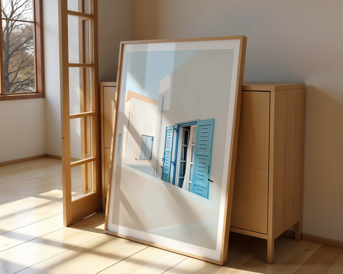 Mediterranean Window Views poster visualiserad på vägg – från Bozetto i hög kvalitet