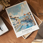 Florence Riverside poster visad rakt fram – Bozetto affisch i hög tryckkvalitet i hög tryckkvalitet