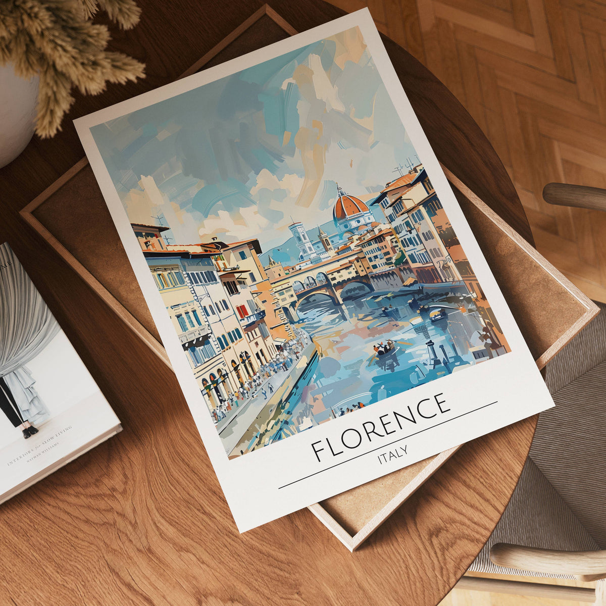 Florence Riverside poster visad rakt fram – Bozetto affisch i hög tryckkvalitet i hög tryckkvalitet