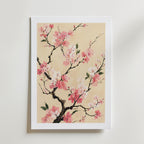 Cherry Blossom Branch affisch inramad i neutral ram – konsttryck från Bozetto – nr 1
