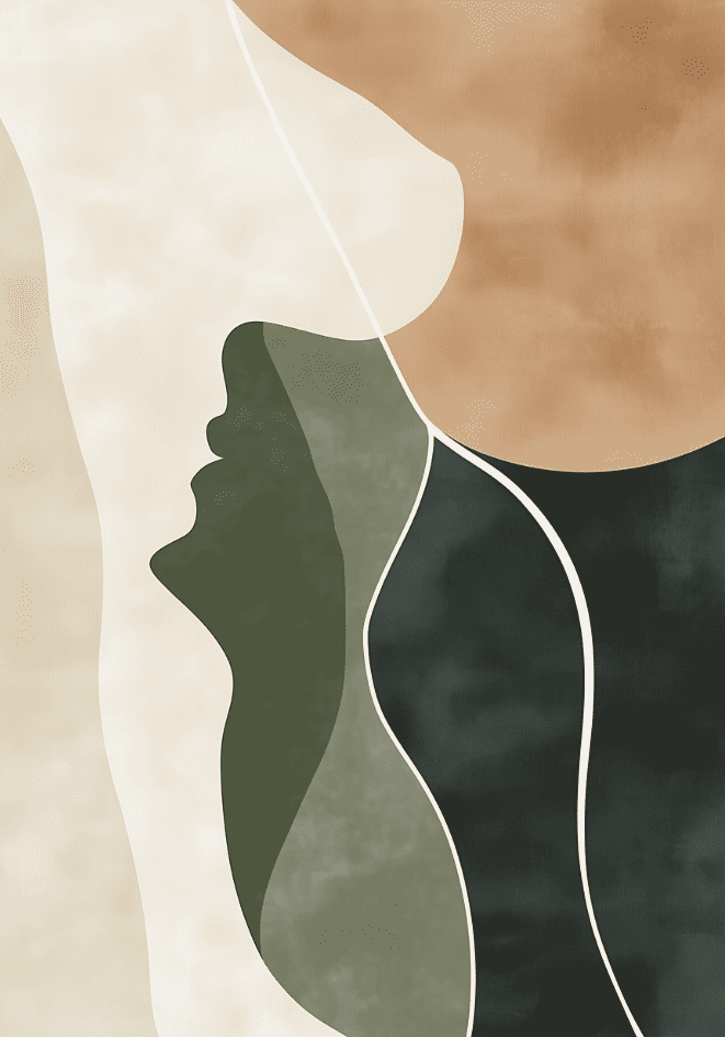 Abstract Face Shape No.4 Poster