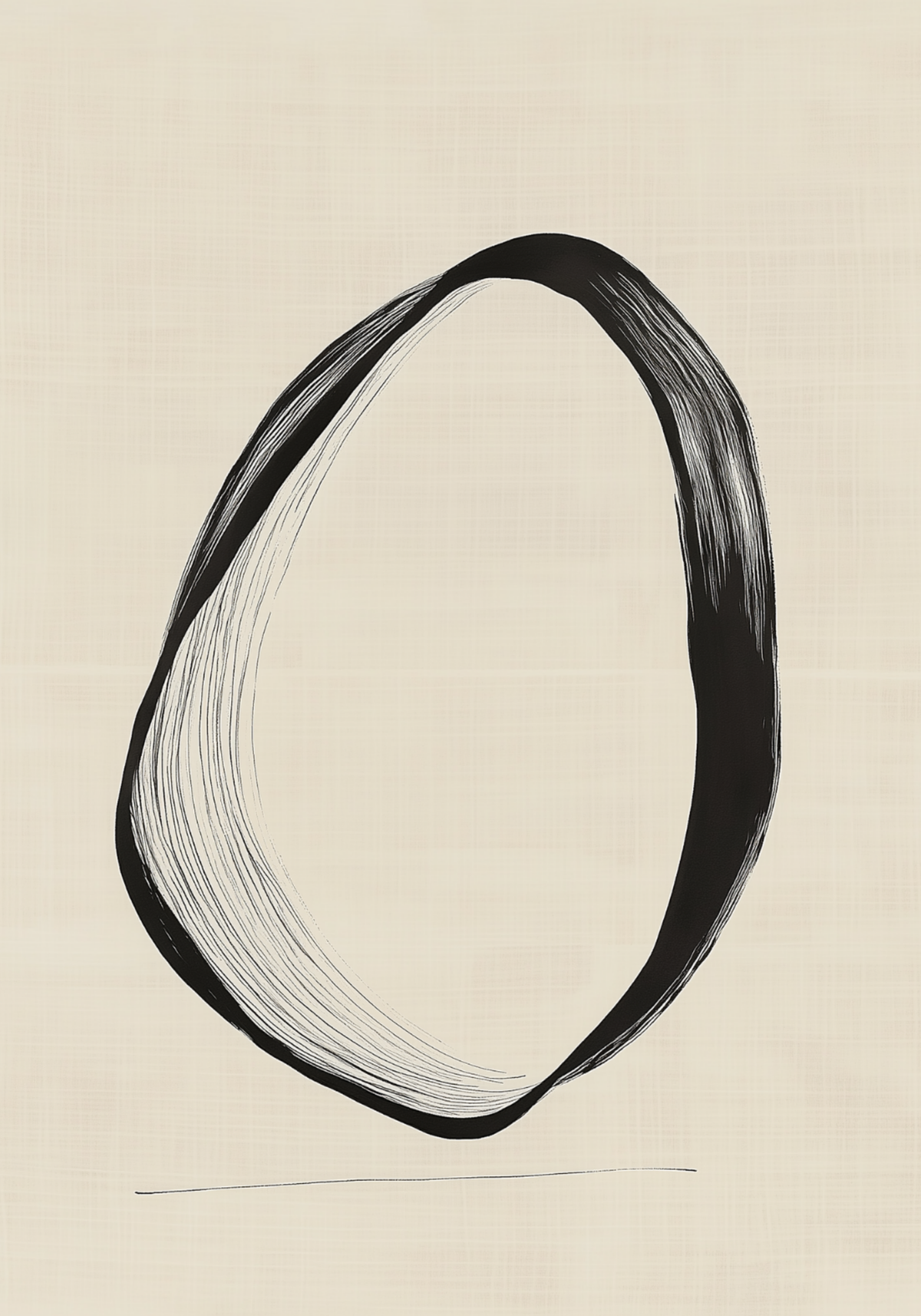 Elegant Spiral konsttryck på vit bakgrund – elegant Bozetto affisch för hemmet i hög tryckkvalitet