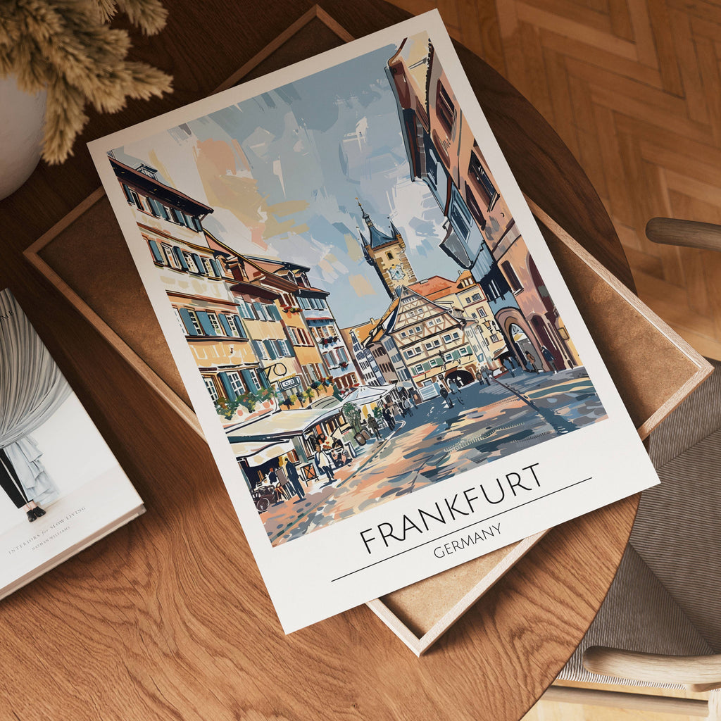 Frankfurt Old Town Charm – affisch med stilfullt motiv från Bozetto i hög kvalitet