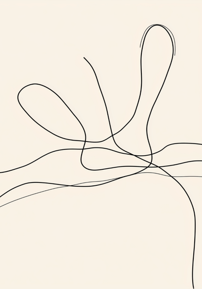 Free Flowing Lines Poster