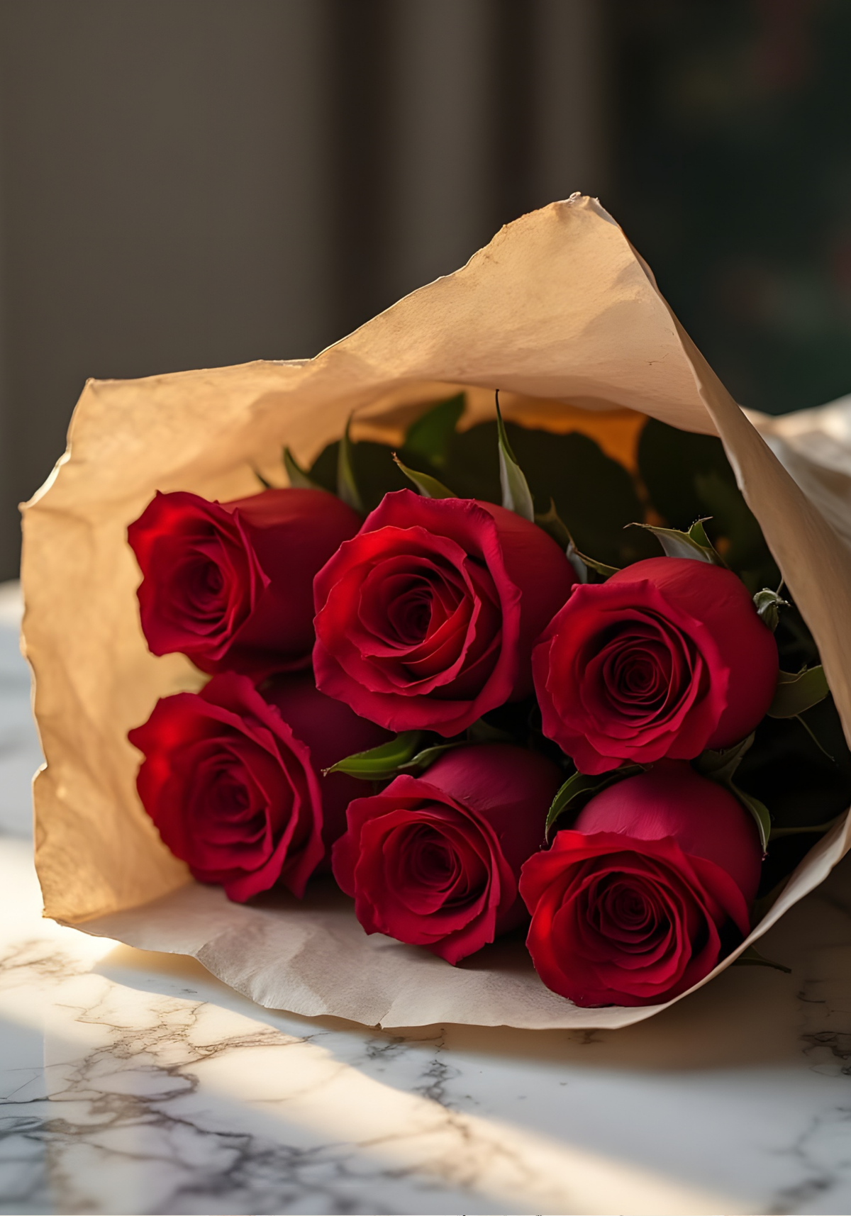 Red Rose Bouquet – affisch med snyggt motiv, köp enkelt hos Bozetto i flera storlekar