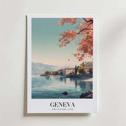Spring Light Over Geneva Poster