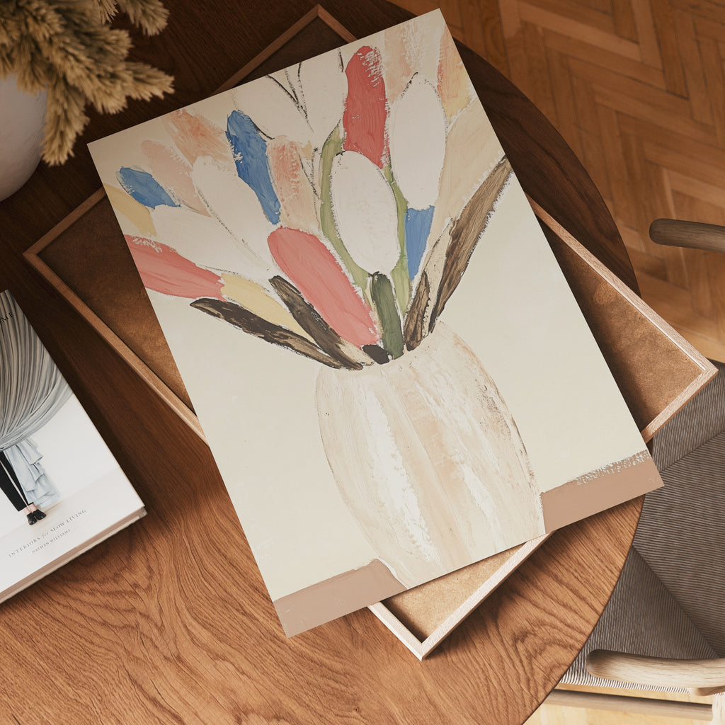 Flowers In Vase poster visad rakt fram – Bozetto affisch i hög tryckkvalitet i hög tryckkvalitet