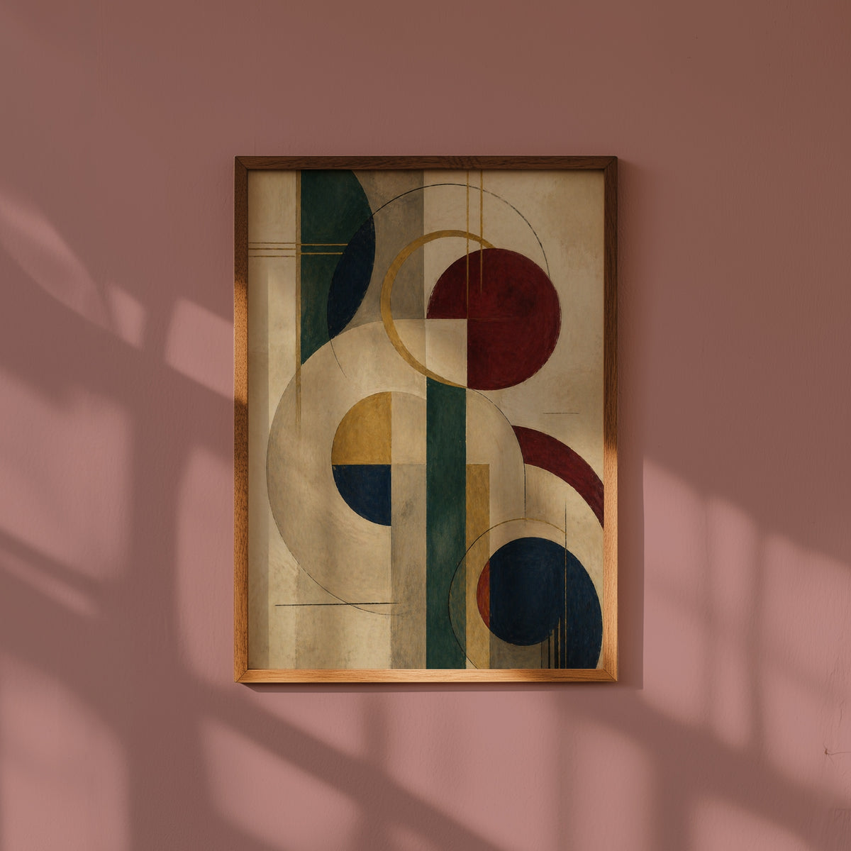 Modern Geometry affisch i ljust minimalistiskt vardagsrum – köp enkelt hos Bozetto