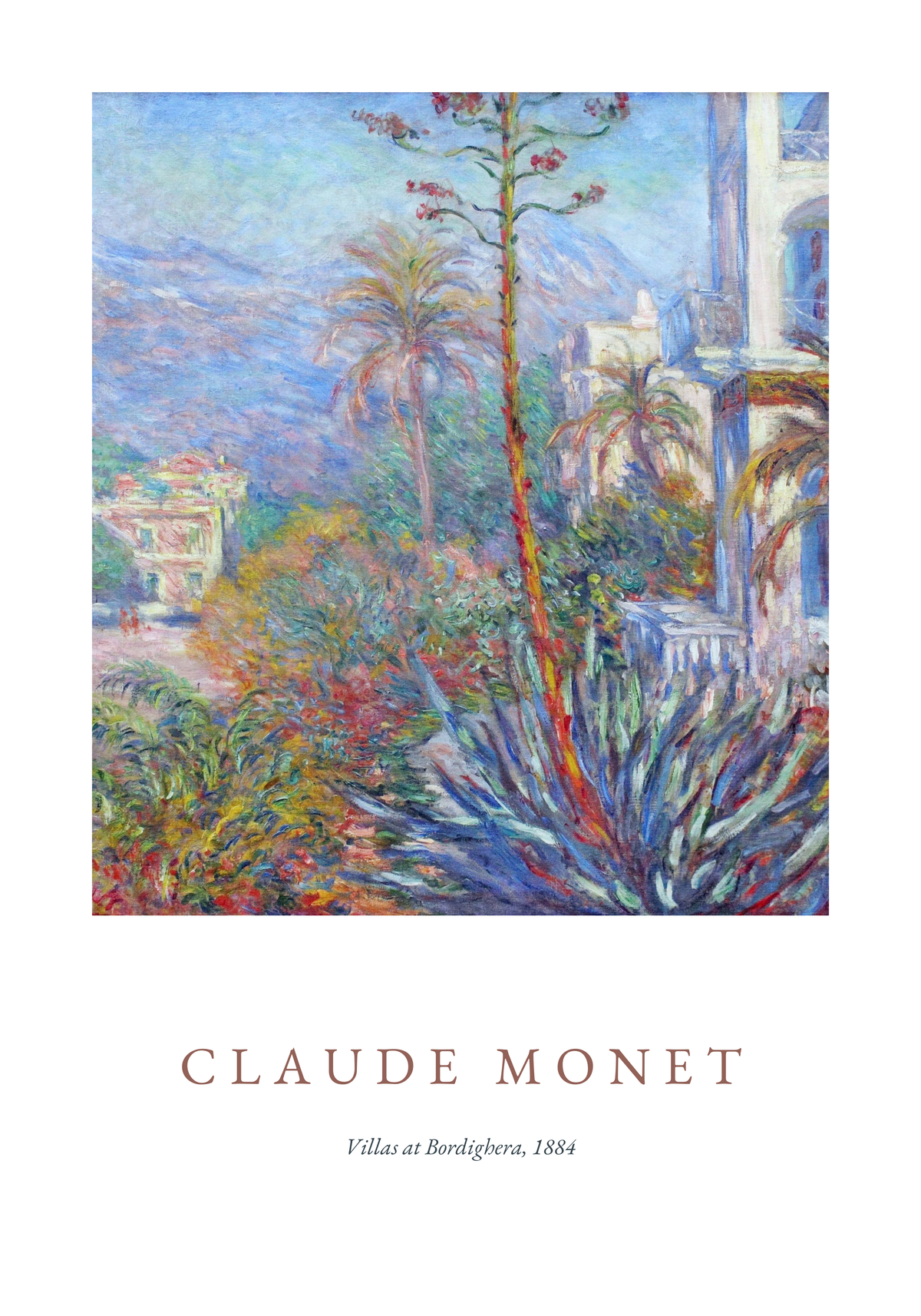 Claude Monet Villas At poster visad rakt fram – Bozetto affisch i hög tryckkvalitet