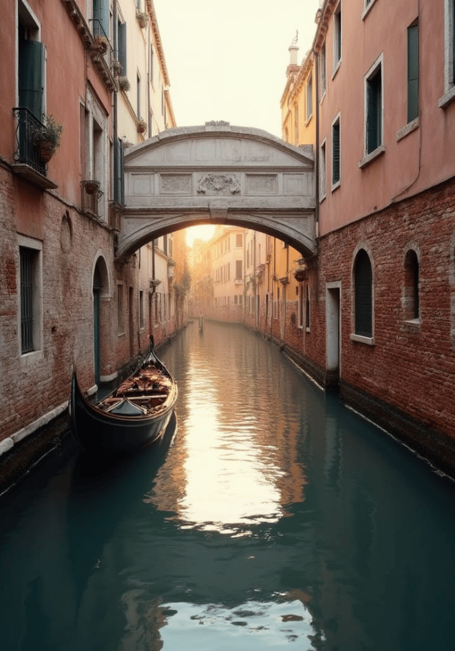Venetian Tranquility – affisch med snyggt motiv, köp enkelt hos Bozetto i flera storlekar