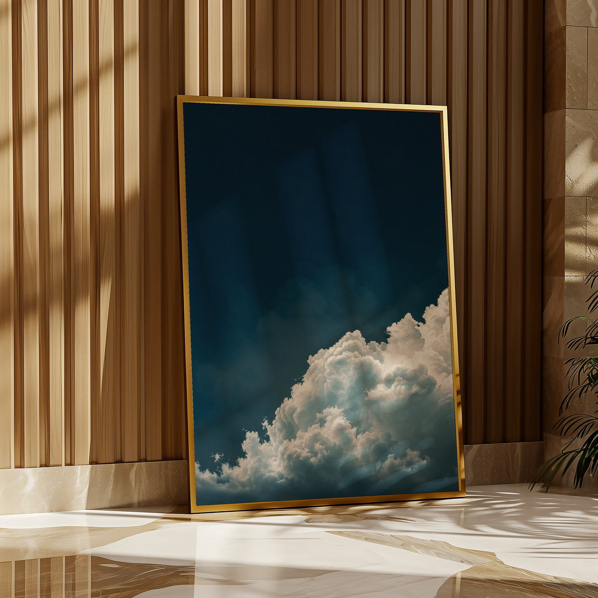Stormlit Sky affisch i minimalistiskt sovrum – köp enkelt hos Bozetto i hög kvalitet