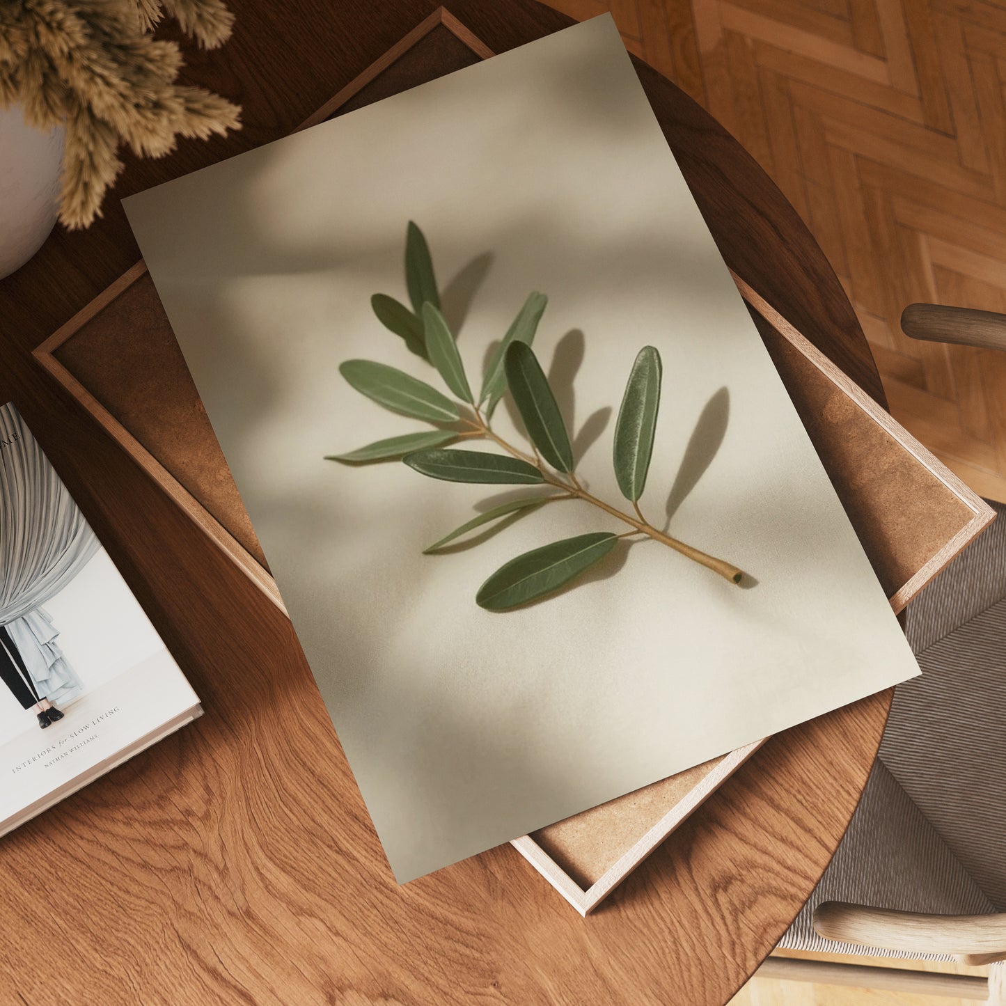 Olive branch decor stem poster