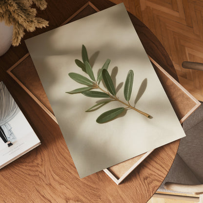 Olive branch decor stem poster