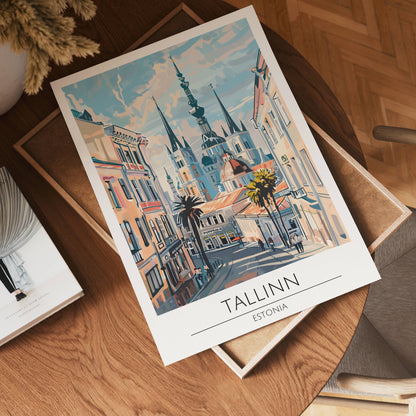Tallinn Old Town Skyline Poster