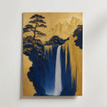 Golden Cascade Silence – stilfullt konsttryck från Bozetto, tryckt på matt finpapper