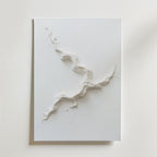 Abstract White Movement – stilfullt konsttryck från Bozetto, tryckt på matt finpapper