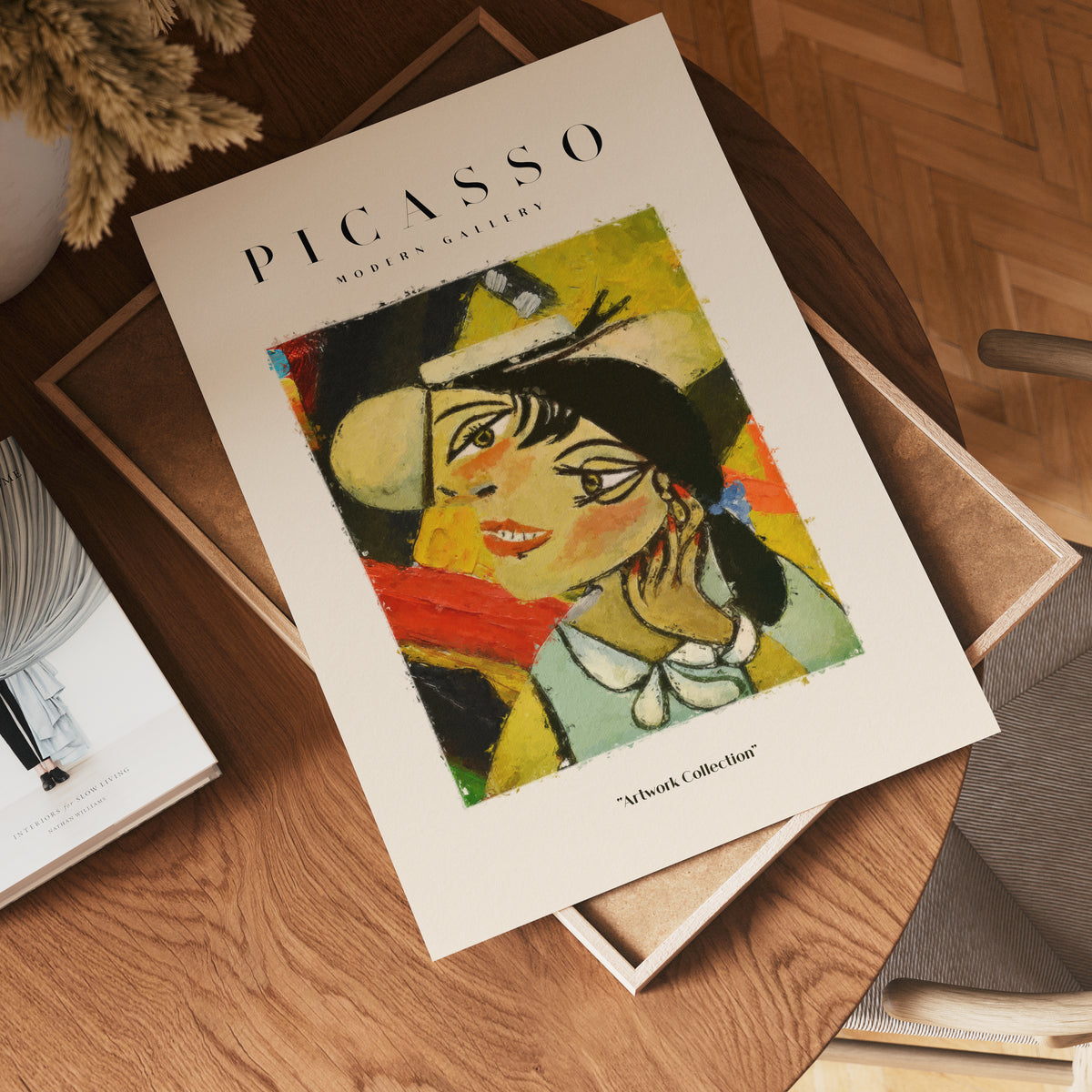Picasso Laughing Woman – affisch med stilfullt motiv från Bozetto i hög kvalitet
