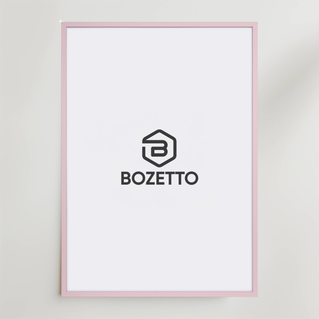 Posterram i Ek – Rosa – stilren posterram av hög kvalitet hos Bozetto