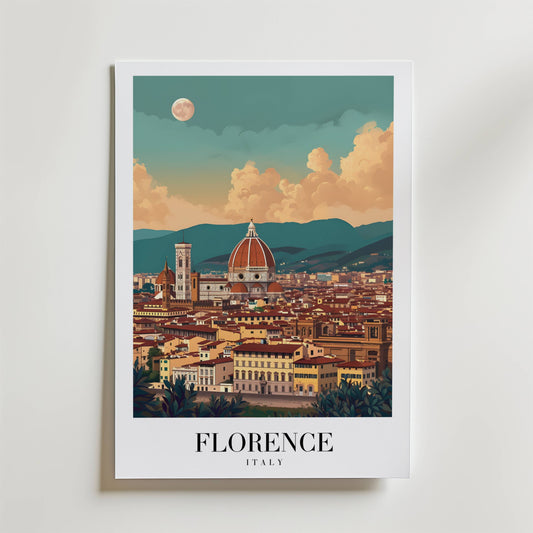 Florence Beneath The Moon Poster