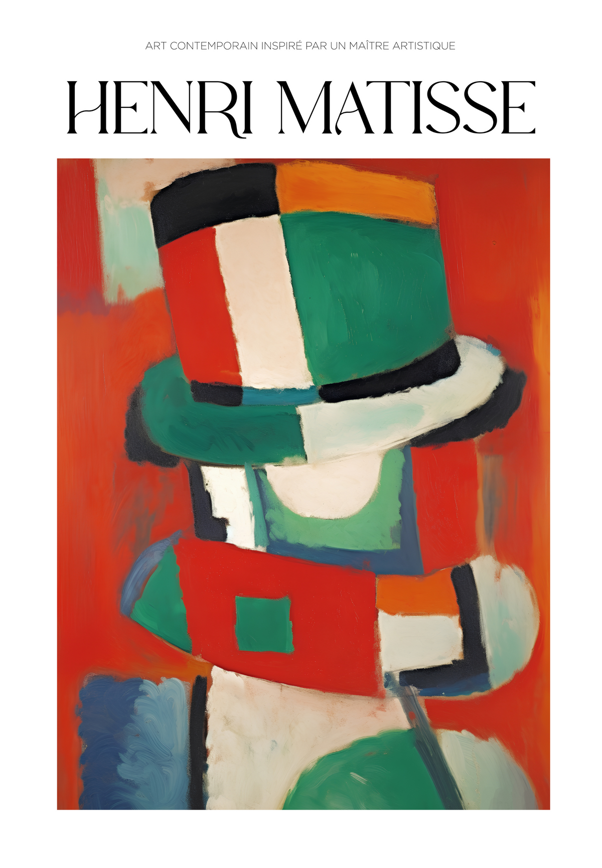 L’Homme au Chapeau Matisse poster visad rakt fram – Bozetto affisch i hög tryckkvalitet
