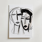 Two Souls in Silence – stilfullt konsttryck från Bozetto, tryckt på matt finpapper