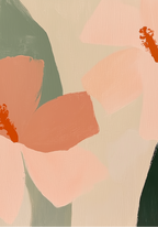 Abstract Multicolor Flower poster visad rakt fram – Bozetto affisch i hög tryckkvalitet