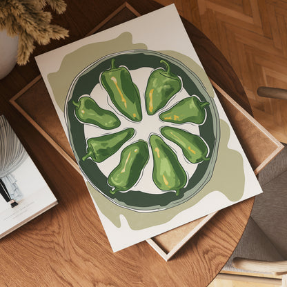 Grilled Padrones Poster