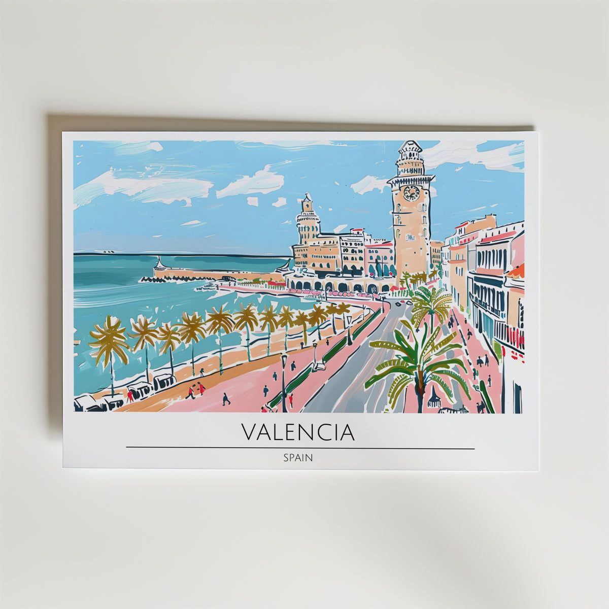 Valencia View – stilfullt konsttryck från Bozetto, tryckt på matt finpapper i hög tryckkvalitet