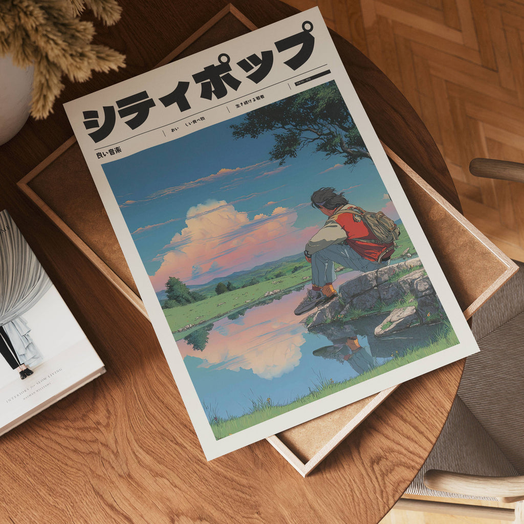 Echo Horizon poster visualiserad på vägg – se rätt storlek med mockup från Bozetto